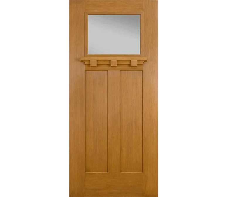 Amarillo Craftsman Light Fiberglass Entry Door