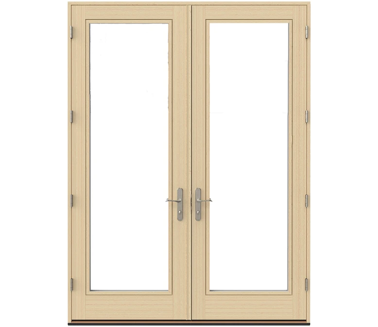 Amarillo Pella Lifestyle Series Wood Double Hinged Patio Doors